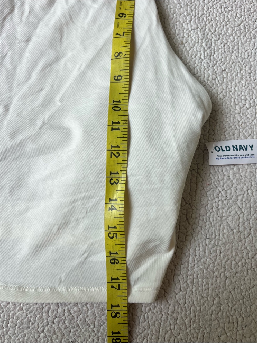 NWT OLD NAVY POWERCHILL WHITE CROPPED TANK WORKOUT XL WOMENS - Picture 5 of 6
